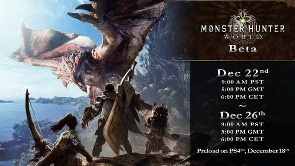 Monster Hunter: World – Svelata la fase open beta per PlayStation 4 del gioco